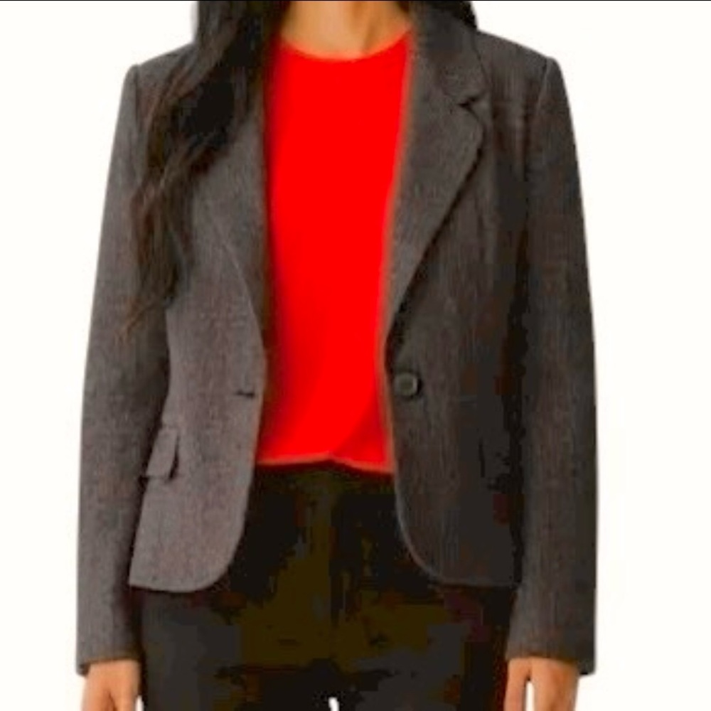 NEW Vintage Choses Blazer Wool Blend Heathered Gray Jacket Women’s Sz 10